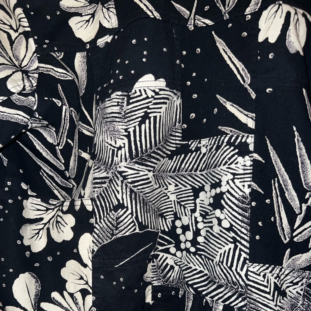 Chico’s Button Down Mixed Print Patchwork Floral … - image 5